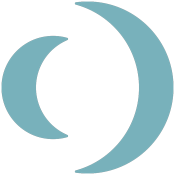 logo insomniac deux croissant de lune face à face l'un est plus grande que l'autre et les creux se font face