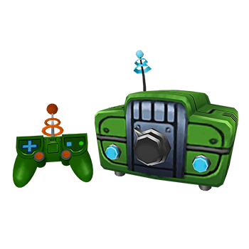 console de jeux verte avec une manette