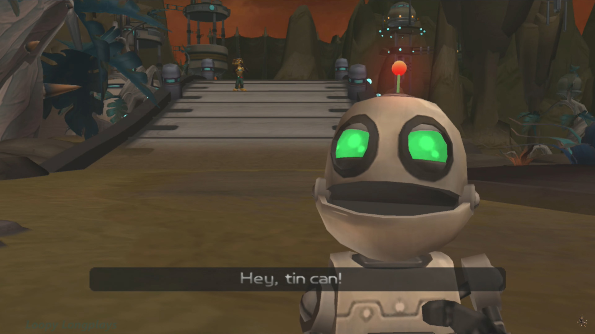 Ratchet qui appelle clank « boite de conserve » pour l'interpelé et pour le réparer